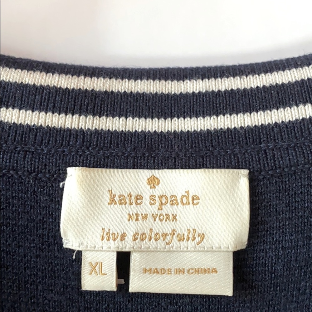 kate spade Navy Polo-Style Midi Dress with White Trim - Picture 5 of 9